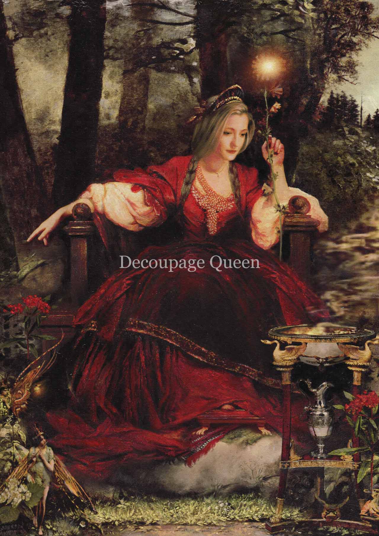 Decoupage Queen Rice Paper Howard D. Johnson Queen Mab Bringer of Dreams A3-A4