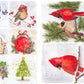 Decoupage Queen Rice Paper Victoria's Christmas Birds RETIRED A3-A4