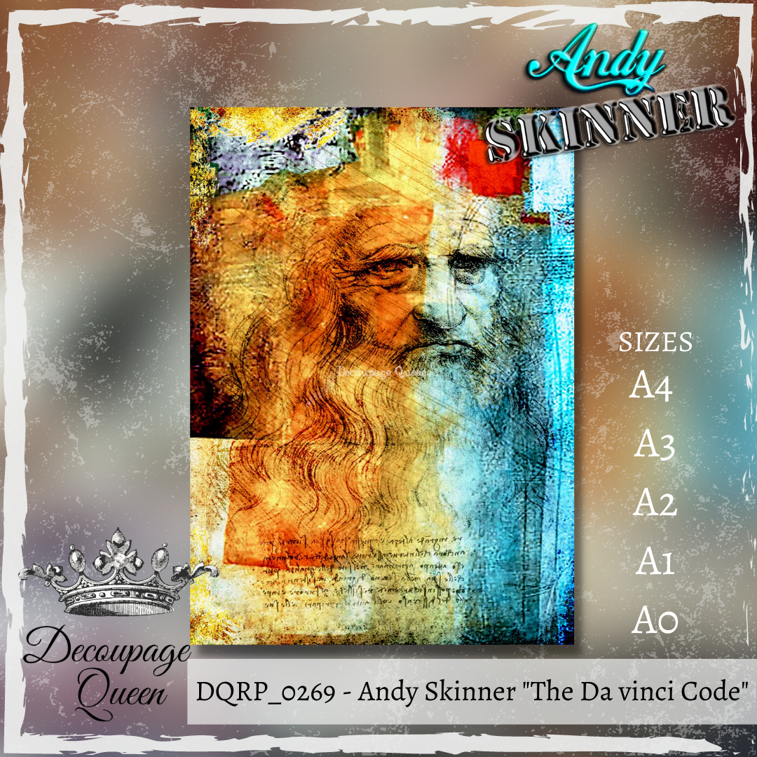 Decoupage Queen Rice Paper The DaVinci Code by Andy Skinner A4