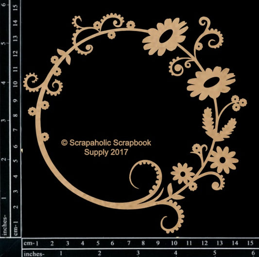 Scrapaholics Floral Flourish Frame 1 Chipboard