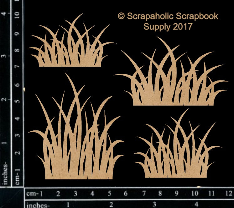 Scrapaholics Grass Patches Chipboard