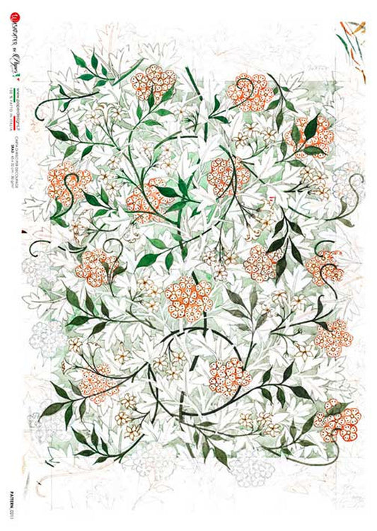 Paper Designs Washipaper A4 Rice Paper for Decoupage Pattern 0211