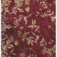 ITD Collection A4 Rice Paper for Decoupage Burgundy with Gold Leaves 2104