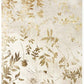 ITD Collection A4 Rice Paper for Decoupage Gold Leaves on Ivory 2109