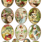 Calambour Vintage Garden Oval Scenes TCR 129 A3 Rice Paper for Decoupage