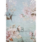 AB Studios A4 Rice Paper for Decoupage Gilded Aqua & Pink Floral 0054 A4