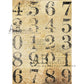 AB Studios A4 Rice Paper for Decoupage Block Numbers 0631