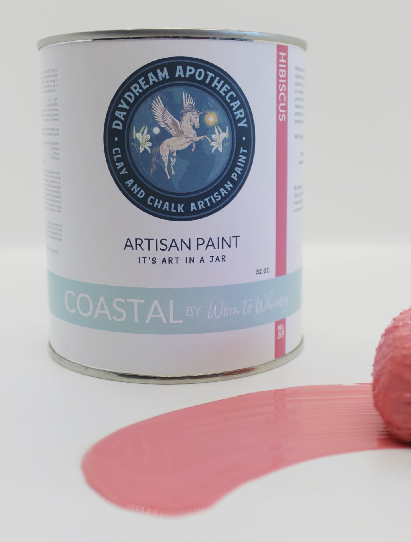 CLOSEOUT SALE! Hibiscus 🌊 COASTAL by Worn to Whimsy | Daydream Apothecary Clay and Chalk Artisan Paint