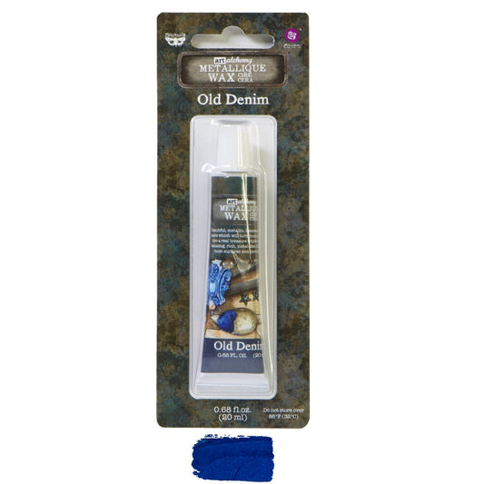 Closeout Sale! Prima Finnabair Art Alchemy – Metallique Wax – Old Denim – 1 tube, 20ml