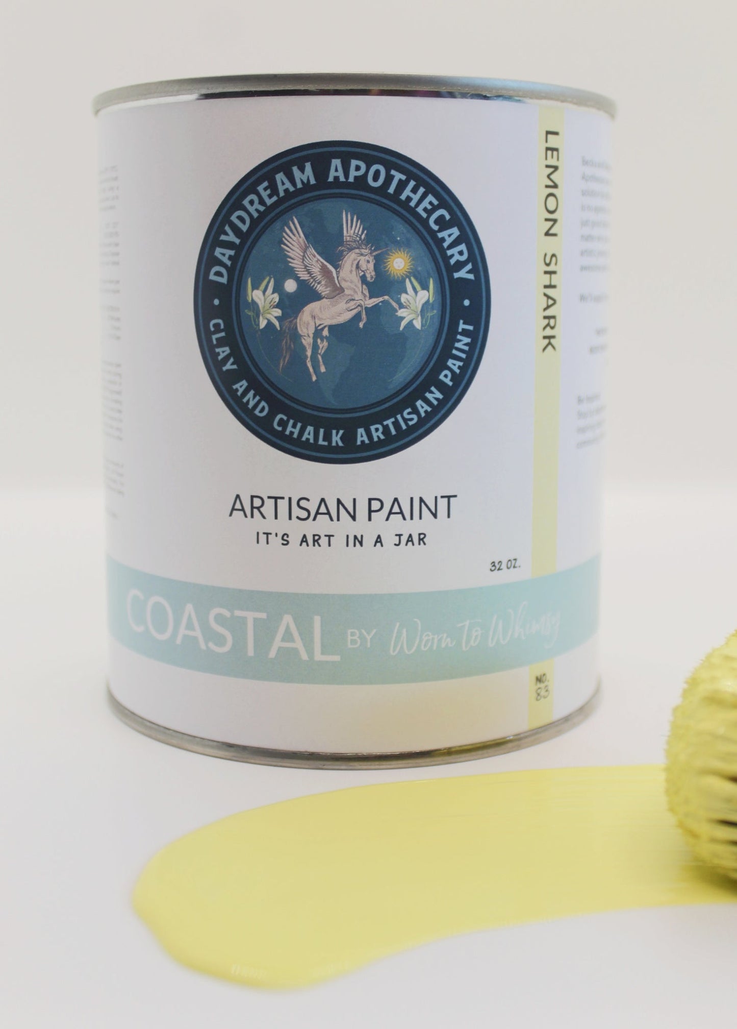 CLOSEOUT SALE! Lemon Shark🌊 COASTAL by Worn to Whimsy | Daydream Apothecary Clay and Chalk Artisan Paint