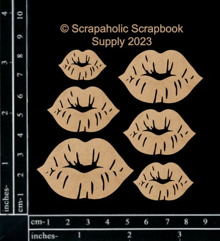 Scrapaholics Lips Chipboard