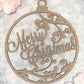 Scrapaholics Merry Christmas Ornament Chipboard